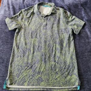 Green Leaf Pattern Men's Shirt Tori Richard